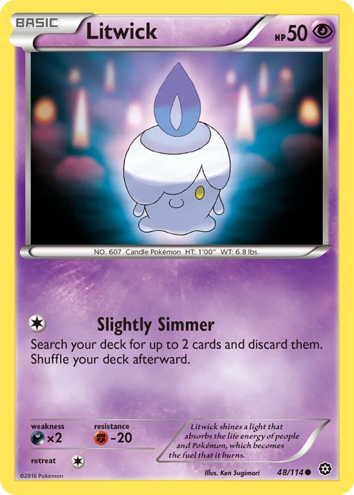 Litwick #48 Steam Siege Pokemon card