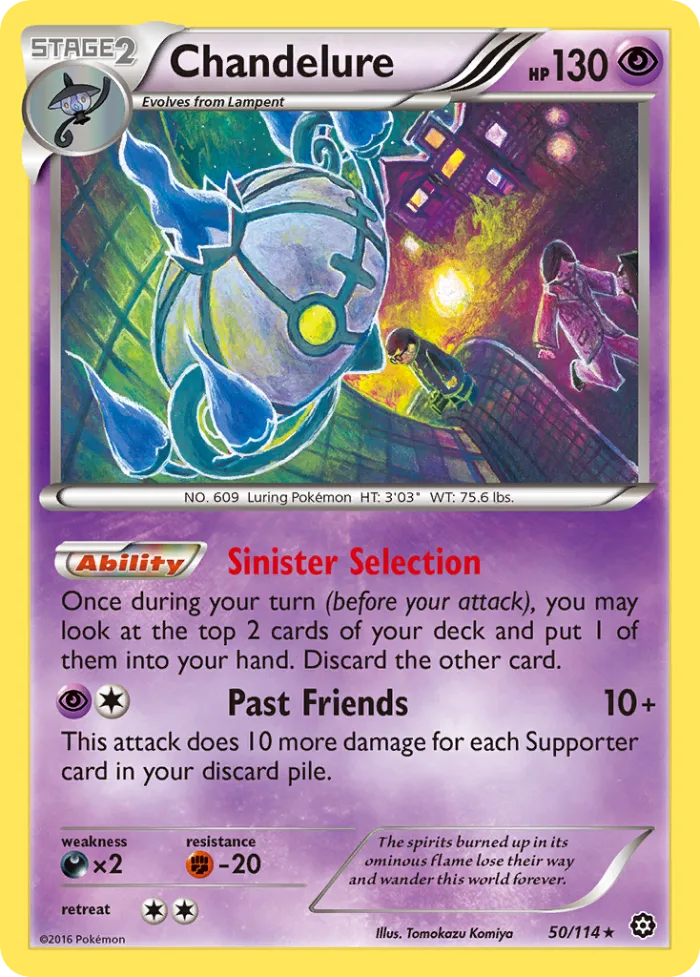 Chandelure #50 Steam Siege Pokemon card