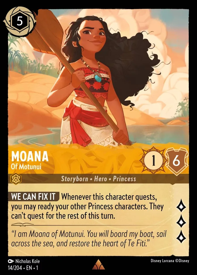 Moana #14 The First Chapter Disney Lorcana card