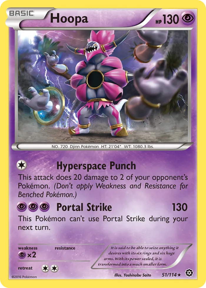 Hoopa #51 Steam Siege Pokemon card