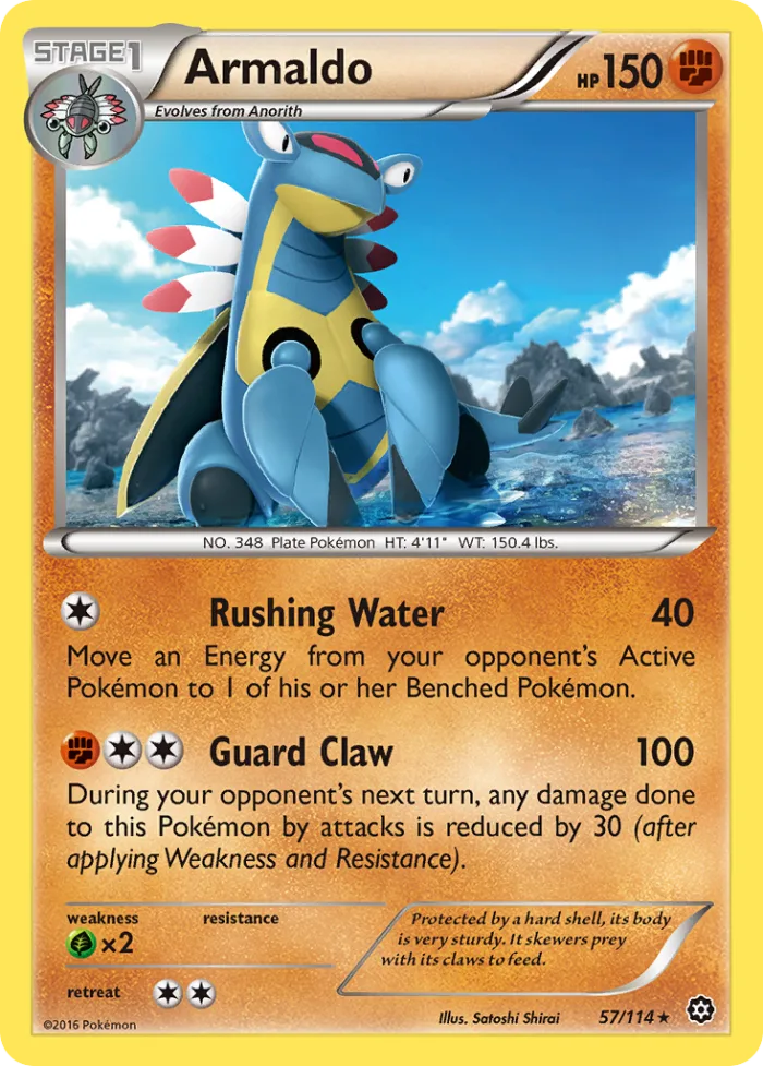 Armaldo #57 Steam Siege Pokemon card