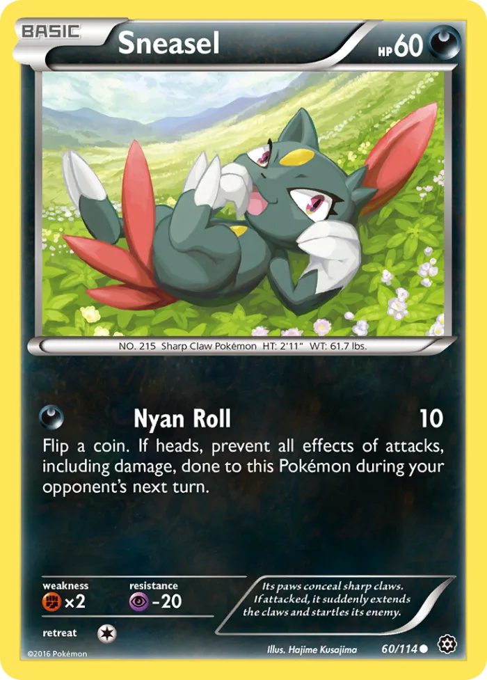 Sneasel #60 Steam Siege Pokemon card