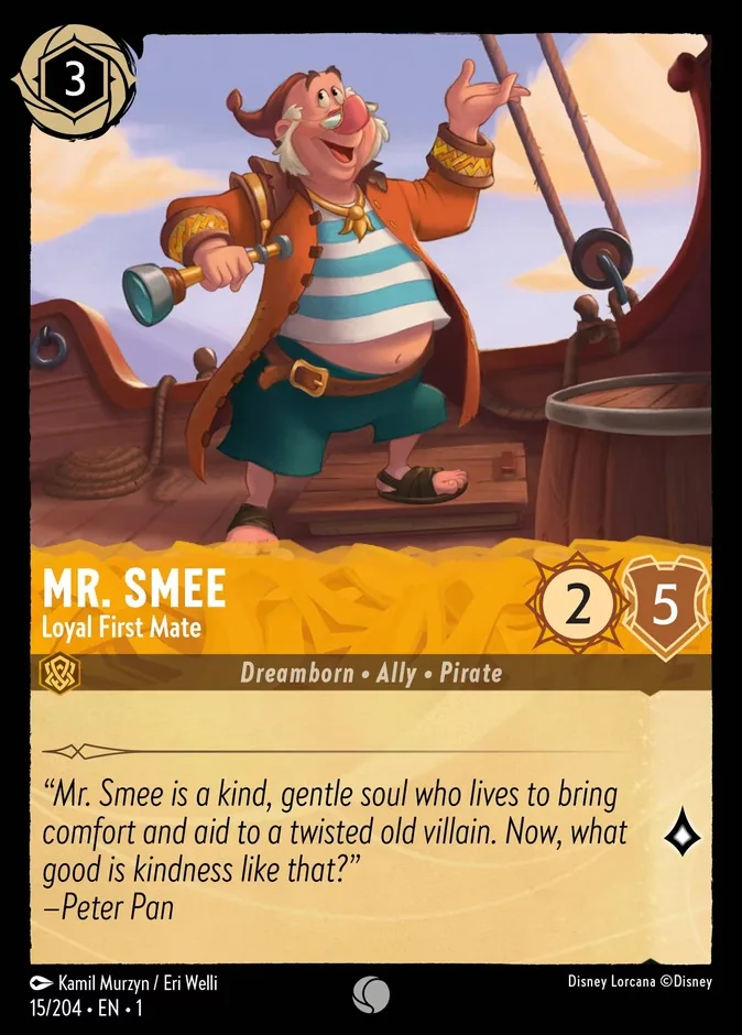 Mr. Smee #15 The First Chapter Disney Lorcana card