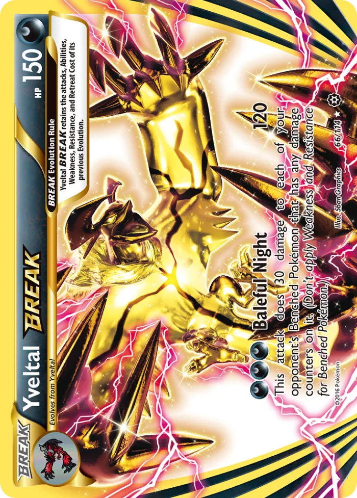 Yveltal BREAK #66 Steam Siege Pokemon card