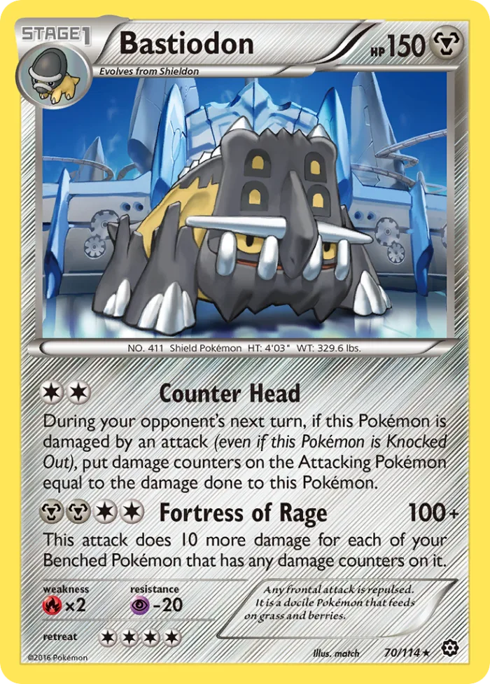 Bastiodon #70 Steam Siege Pokemon card