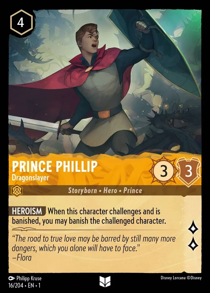 Prince Phillip #16 The First Chapter Disney Lorcana card
