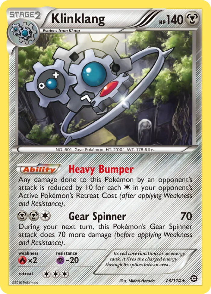 Klinklang #73 Steam Siege Pokemon card