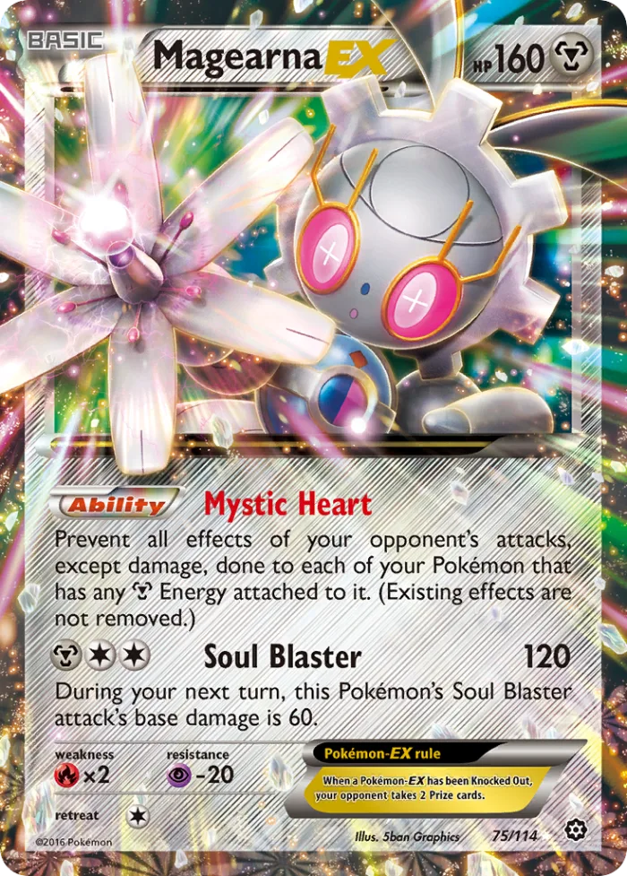Magearna-EX #75 Steam Siege Pokemon card