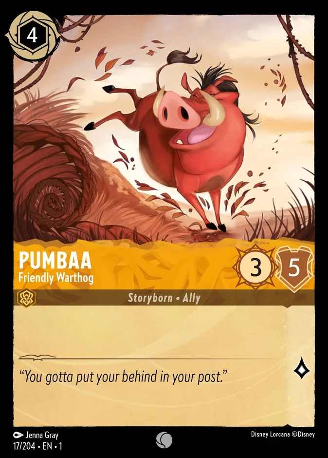 Pumbaa #17 The First Chapter Disney Lorcana card