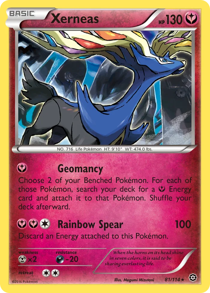 Xerneas #81 Steam Siege Pokemon card