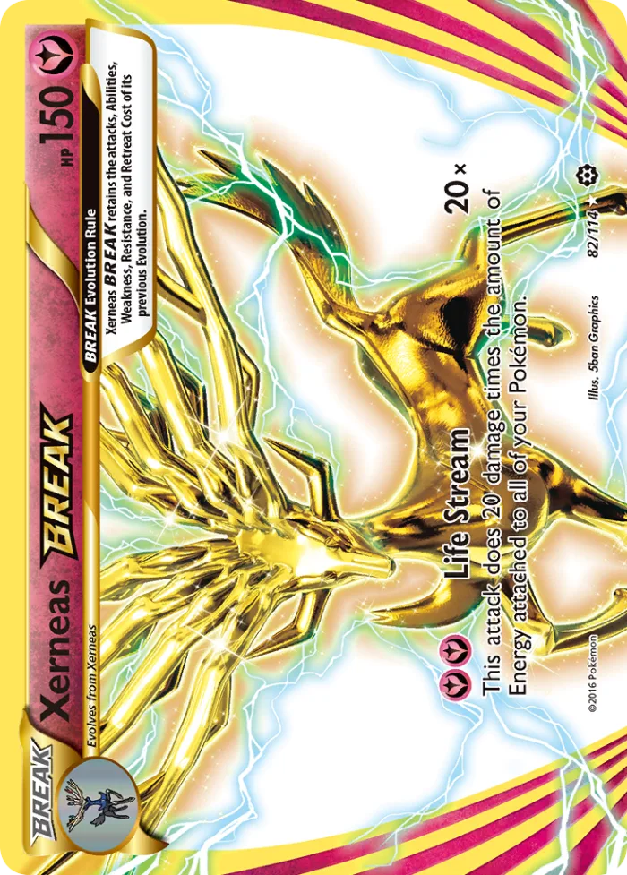 Xerneas BREAK #82 Steam Siege Pokemon card