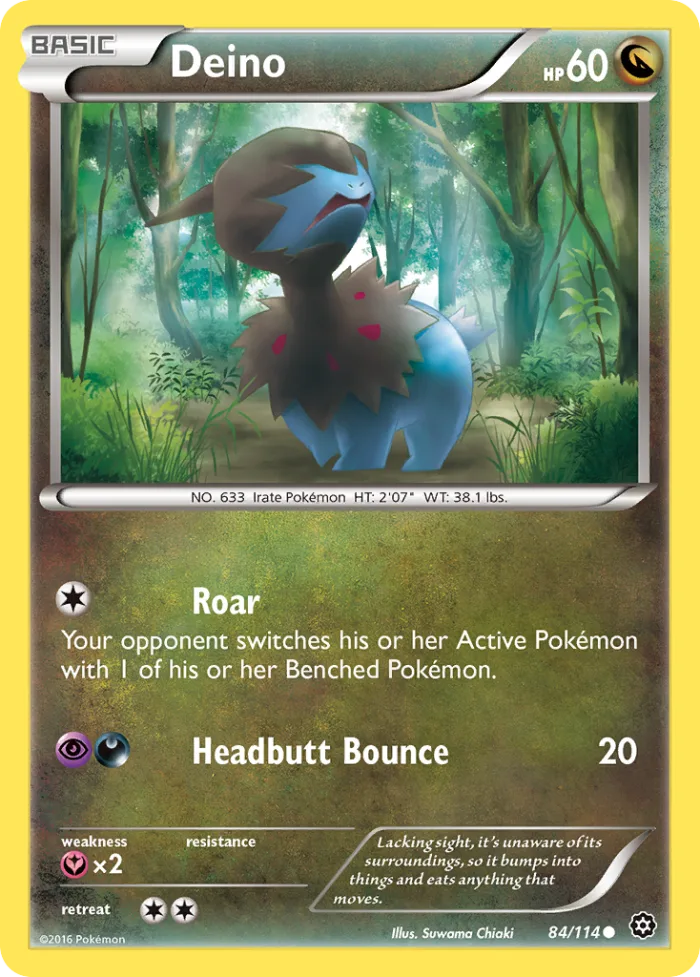 Deino #84 Steam Siege Pokemon card
