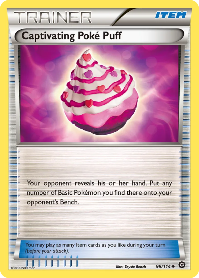 Captivating Poké Puff #99 Steam Siege Pokemon card