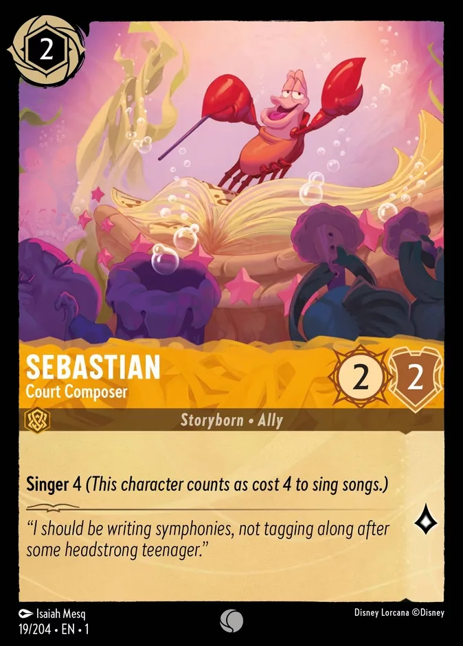 Sebastian #19 The First Chapter Disney Lorcana card