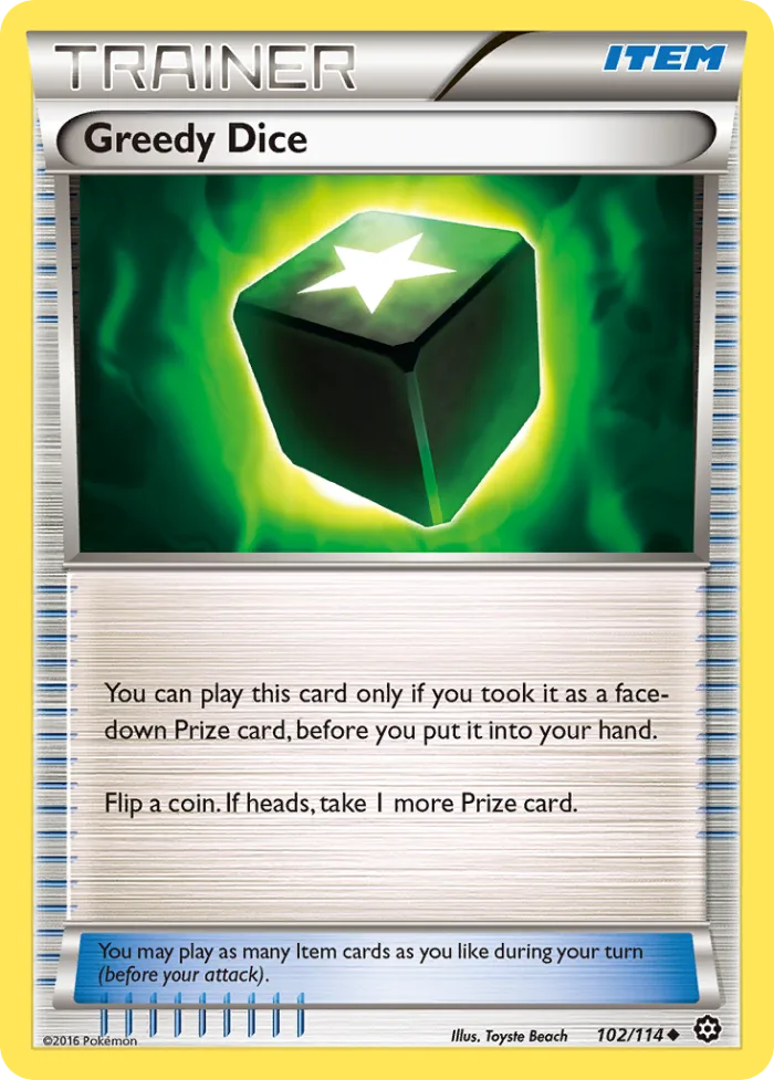 Greedy Dice #102 Steam Siege Pokemon card
