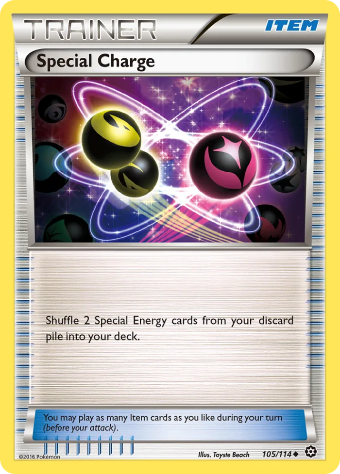 Special Charge #105 Steam Siege Pokemon card