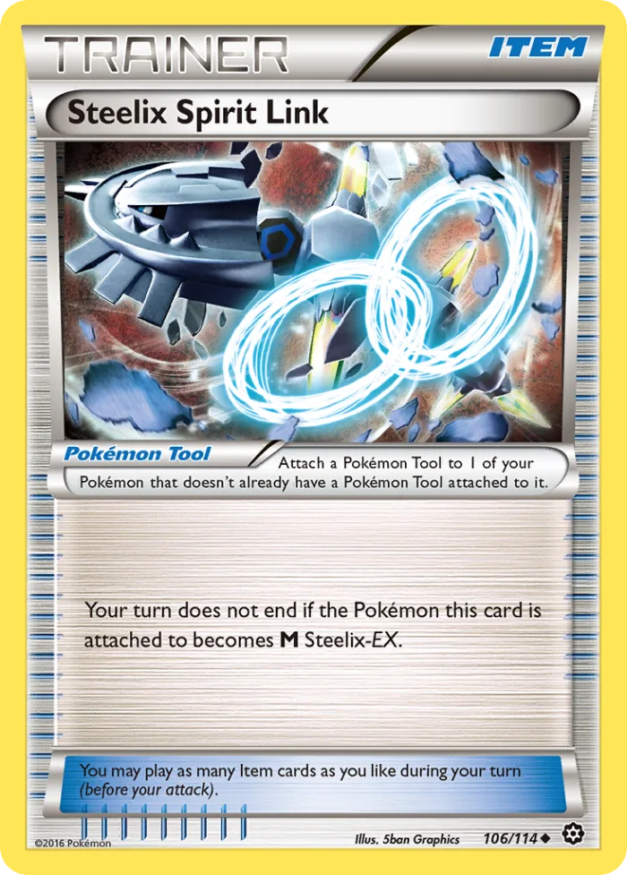 Steelix Spirit Link #106 Steam Siege Pokemon card