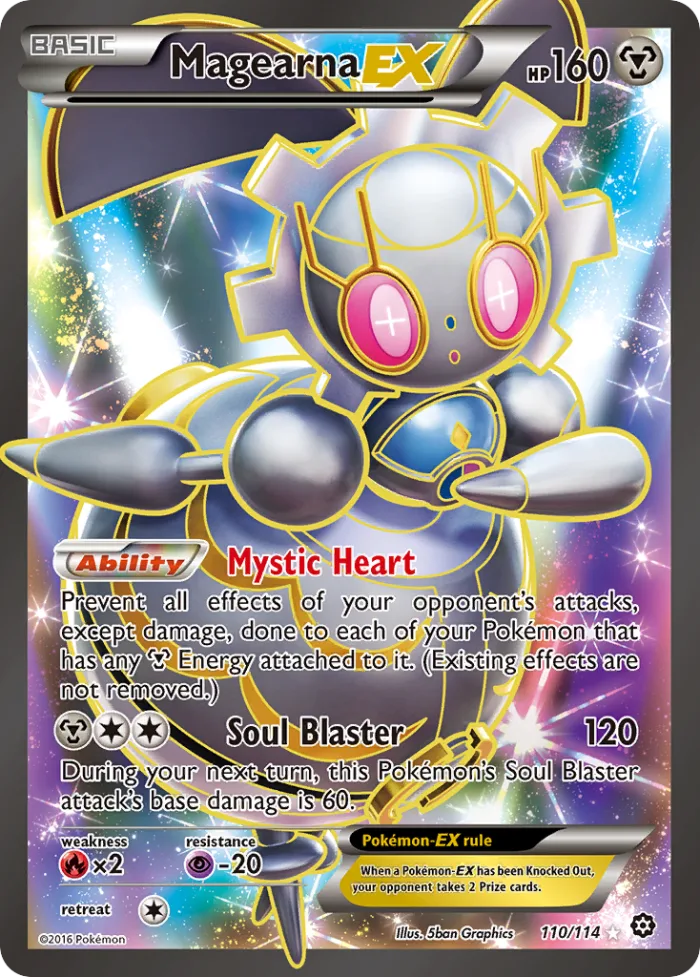 Magearna-EX #110 Steam Siege Pokemon card