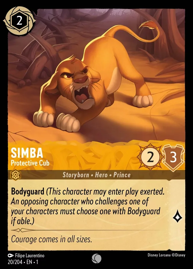 Simba #20 The First Chapter Disney Lorcana card
