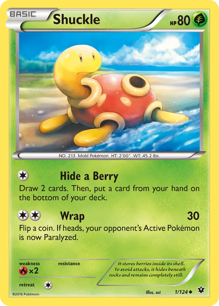 Shuckle #1 Fates Collide Pokemon card