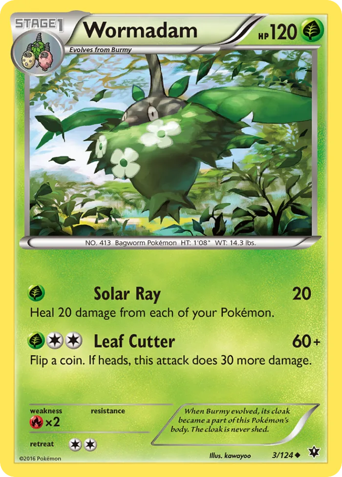 Wormadam #3 Fates Collide Pokemon card