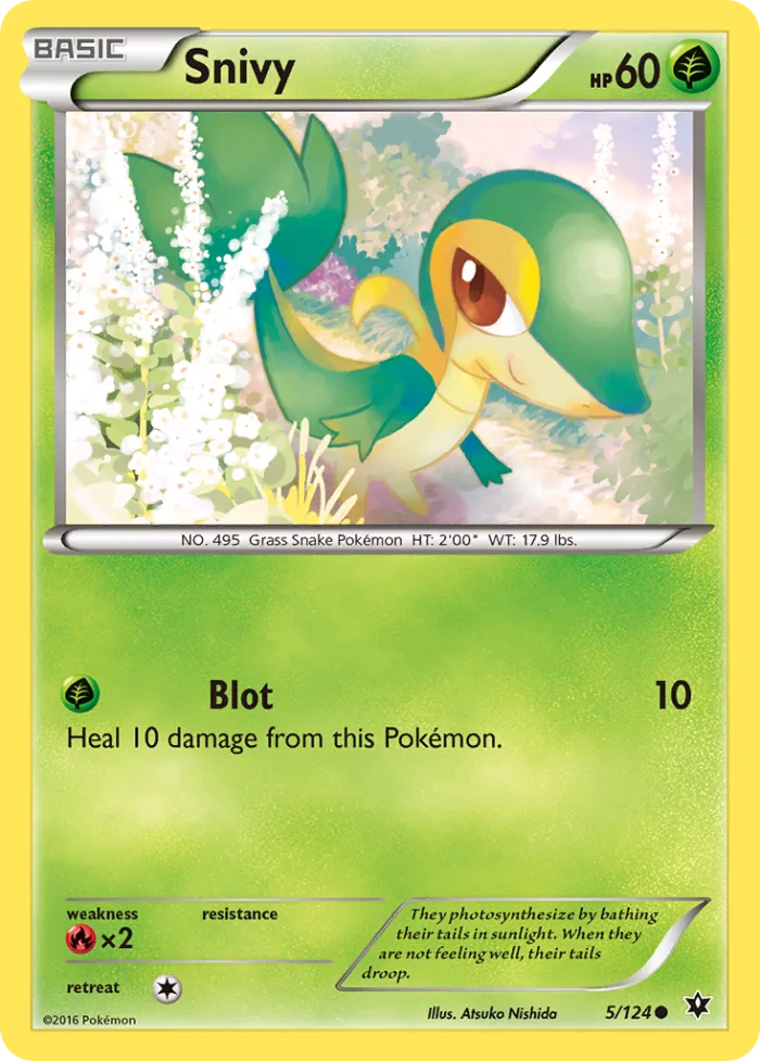 Snivy #5 Fates Collide Pokemon card