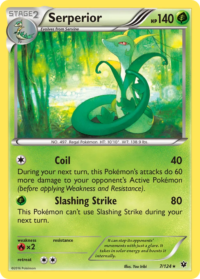 Serperior #7 Fates Collide Pokemon card