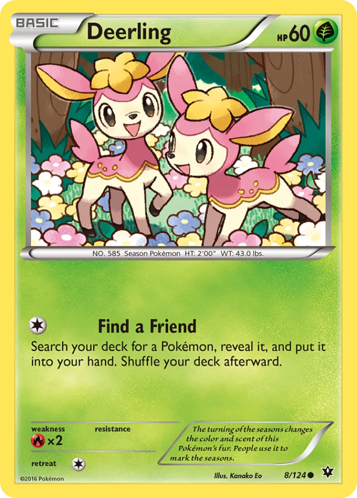 Deerling #8 Fates Collide Pokemon card