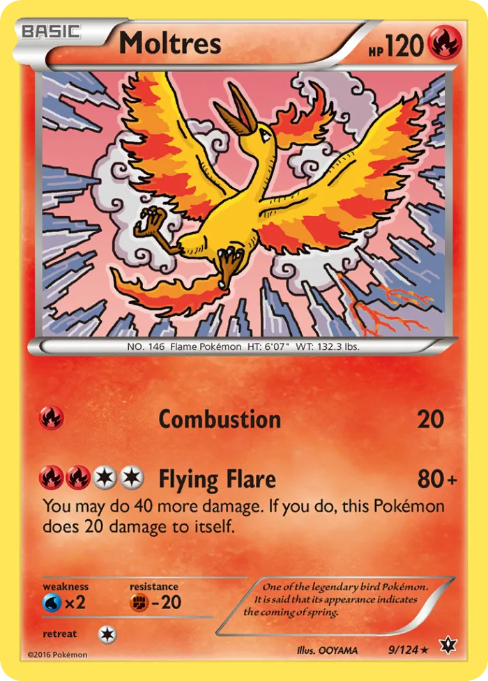 Moltres #9 Fates Collide Pokemon card