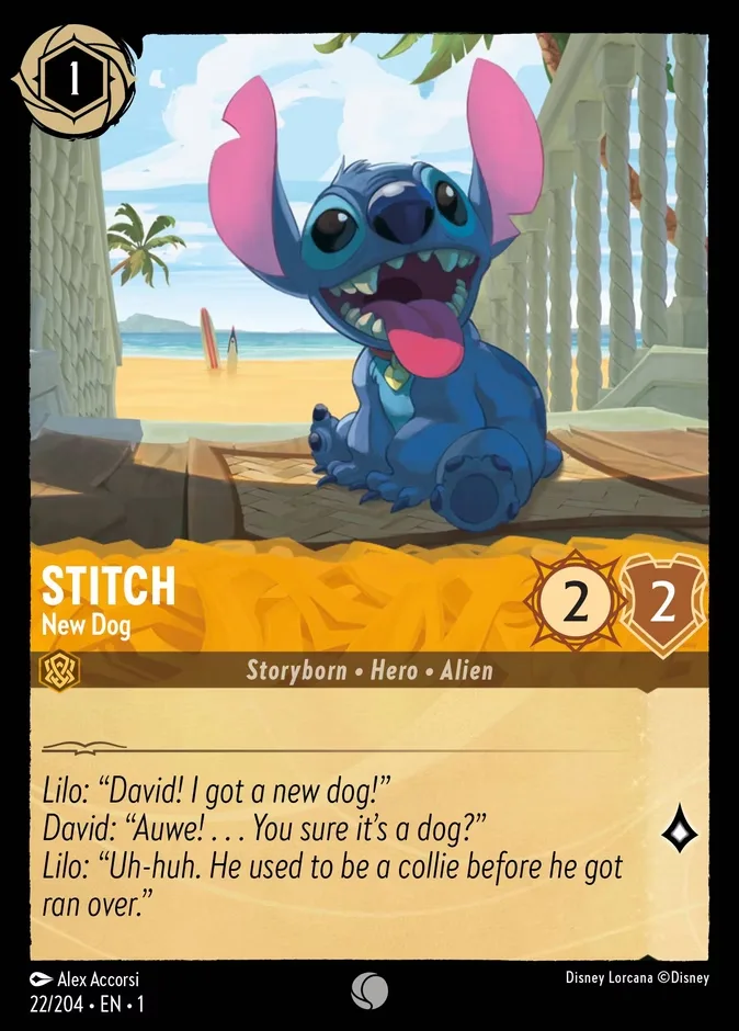 Stitch #22 The First Chapter Disney Lorcana card