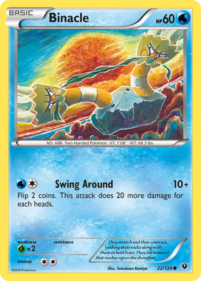 Binacle #22 Fates Collide Pokemon card