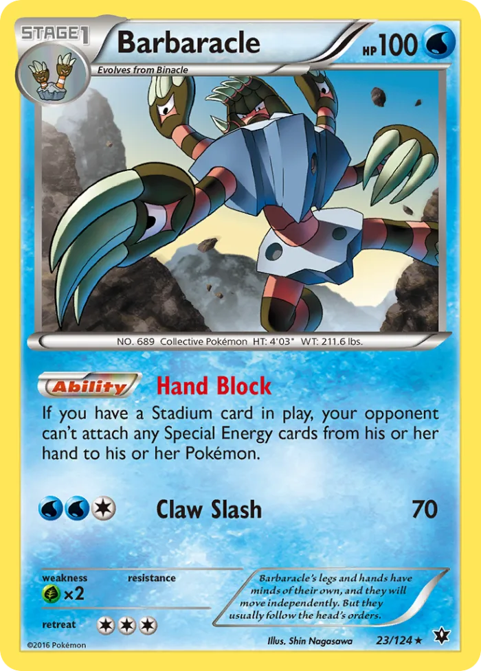 Barbaracle #23 Fates Collide Pokemon card