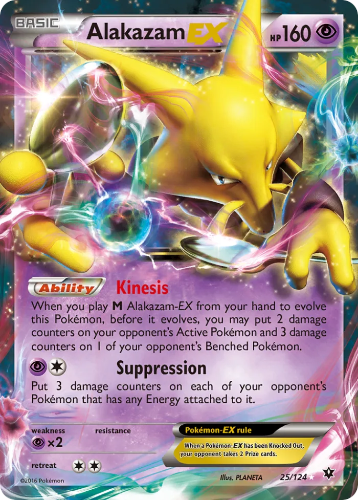 Alakazam-EX #25 Fates Collide Pokemon card