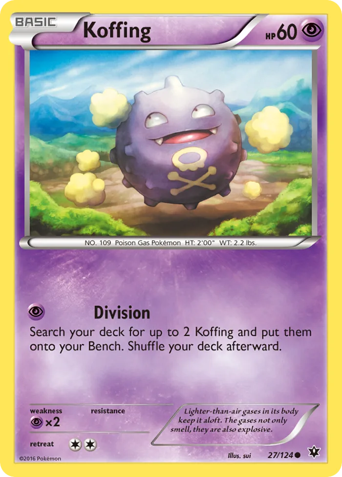 Koffing #27 Fates Collide Pokemon card