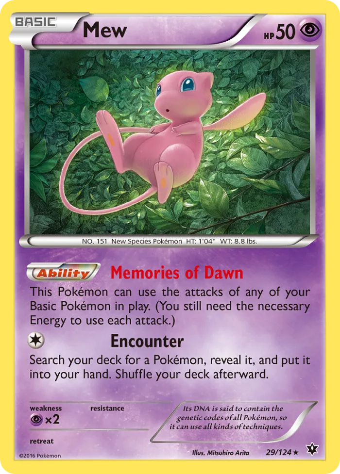 Mew #29 Fates Collide Pokemon card