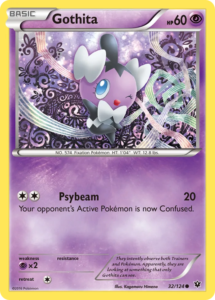 Gothita #32 Fates Collide Pokemon card