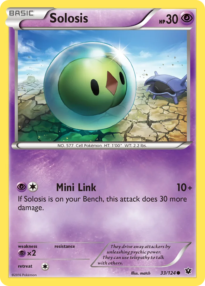 Solosis #33 Fates Collide Pokemon card