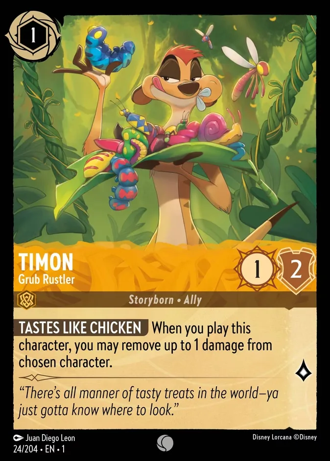 Timon #24 The First Chapter Disney Lorcana card