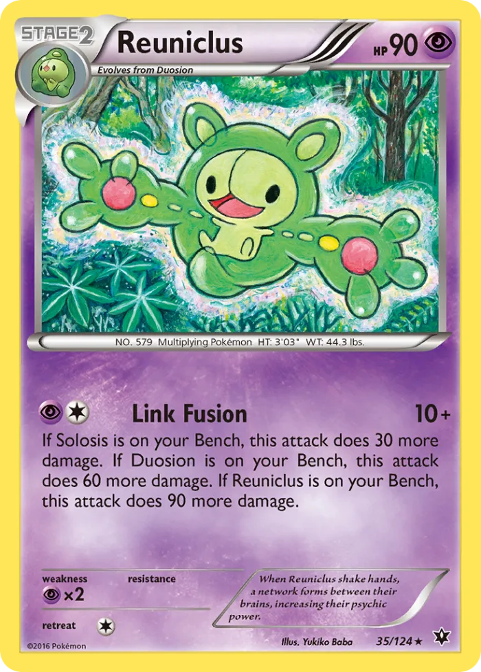 Reuniclus #35 Fates Collide Pokemon card