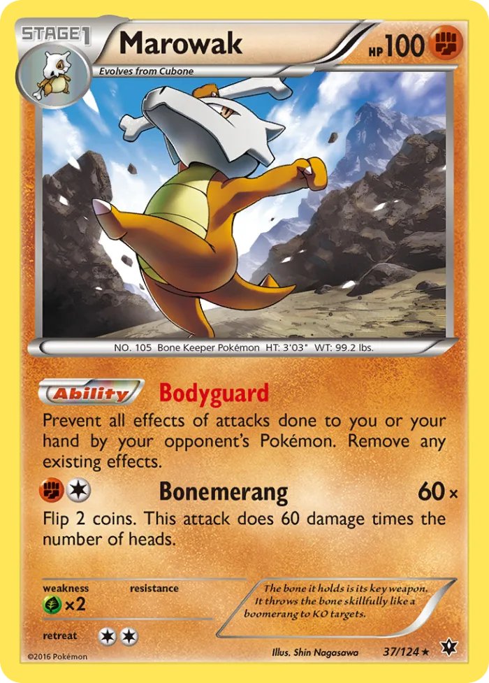 Marowak #37 Fates Collide Pokemon card