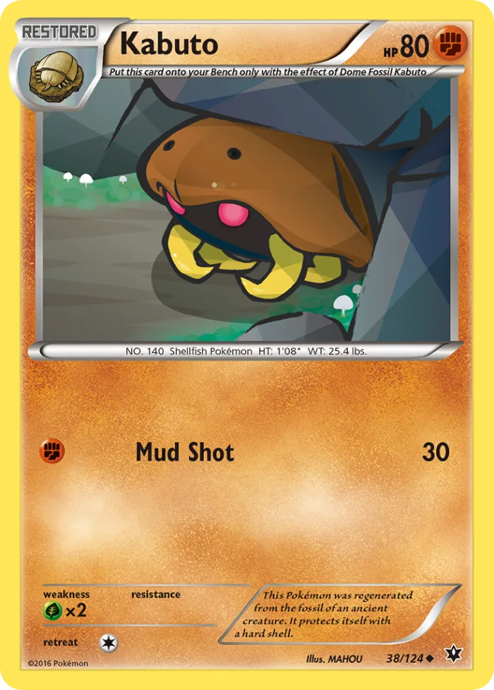 Kabuto #38 Fates Collide Pokemon card