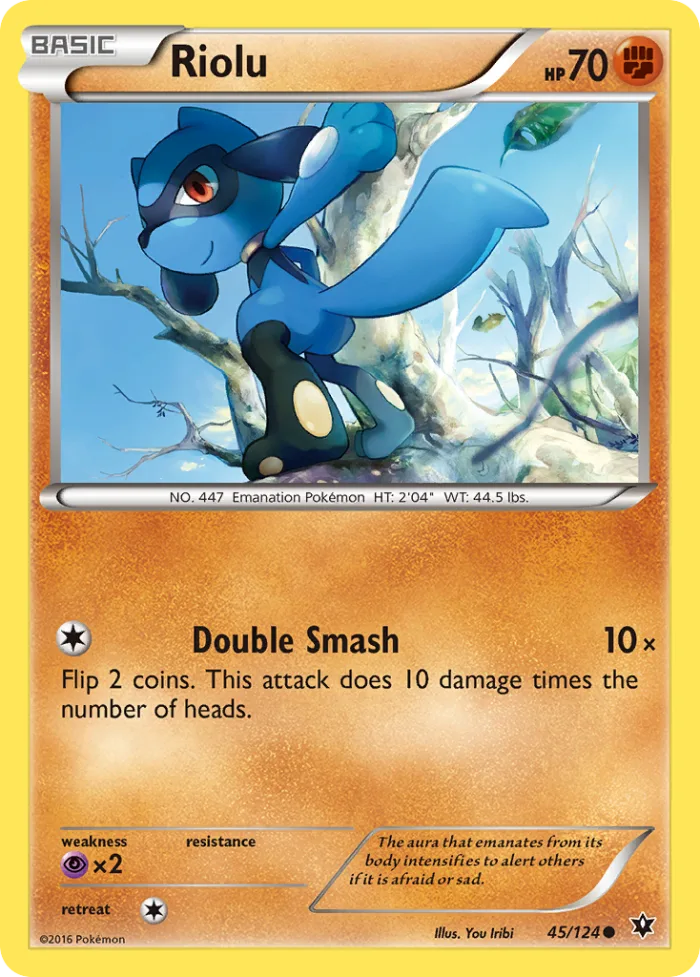 Riolu #45 Fates Collide Pokemon card