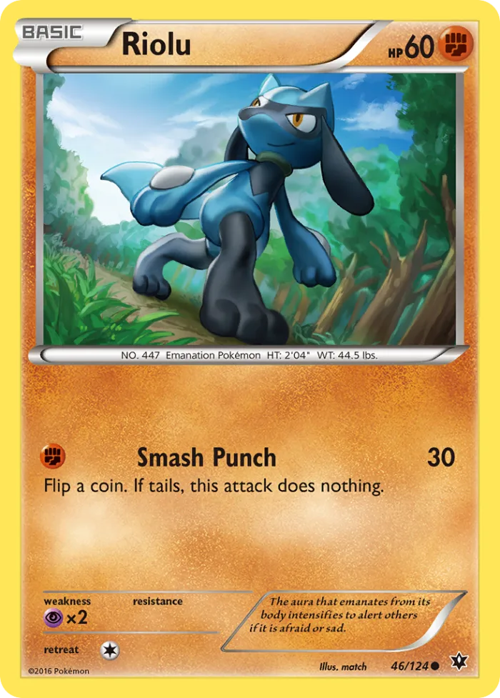 Riolu #46 Fates Collide Pokemon card