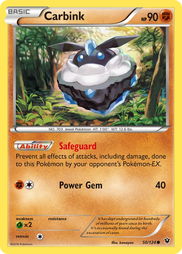 Carbink #50 Fates Collide Pokemon card