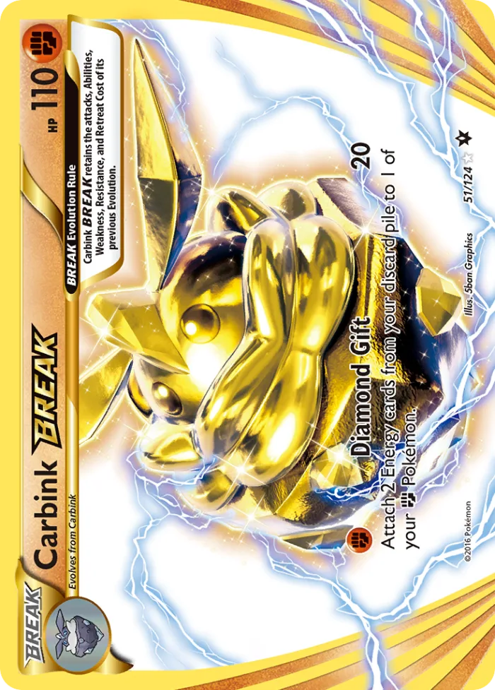 Carbink BREAK #51 Fates Collide Pokemon card