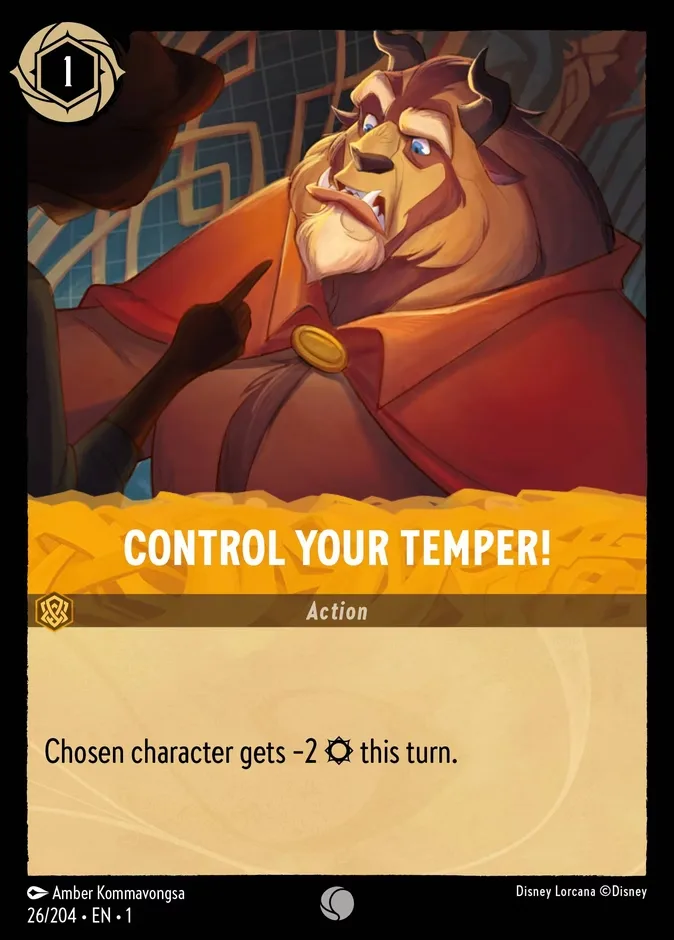 Control Your Temper! #26 The First Chapter Disney Lorcana card