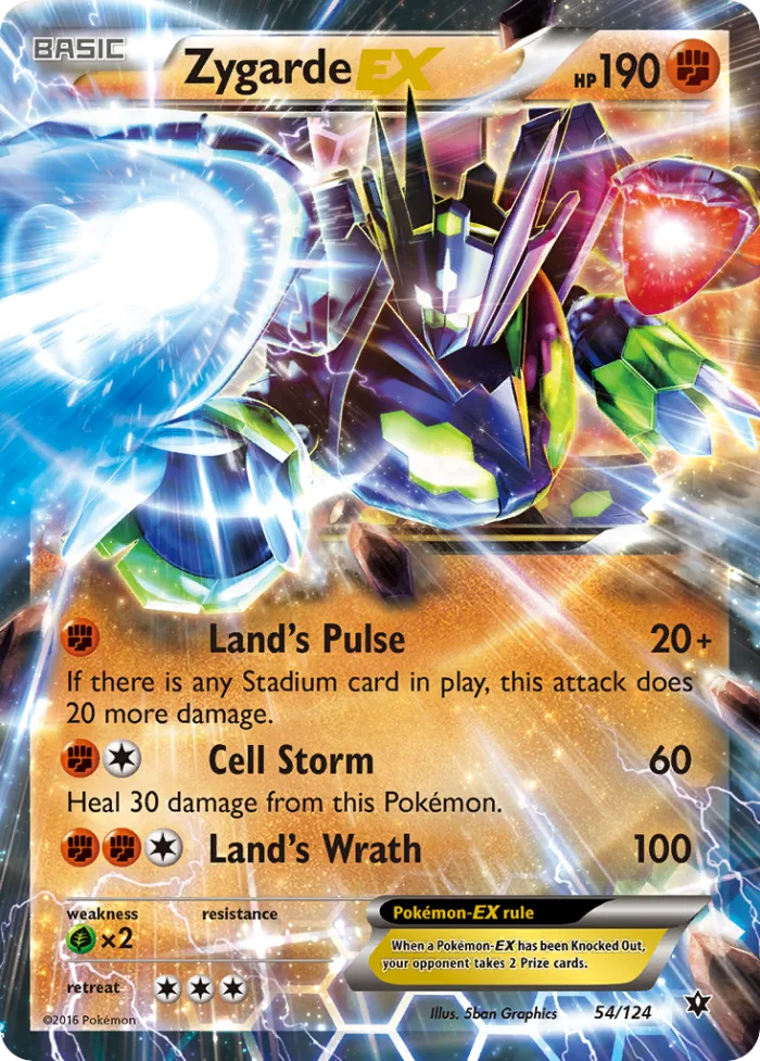 Zygarde-EX #54 Fates Collide Pokemon card