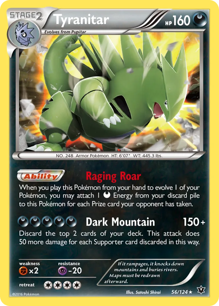 Tyranitar #56 Fates Collide Pokemon card