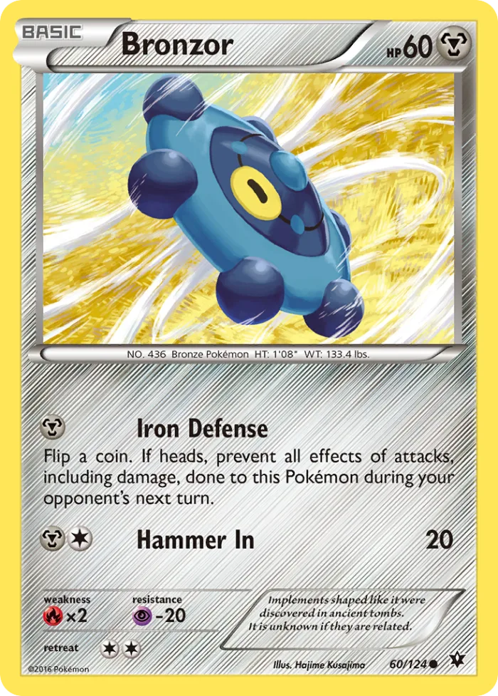 Bronzor #60 Fates Collide Pokemon card