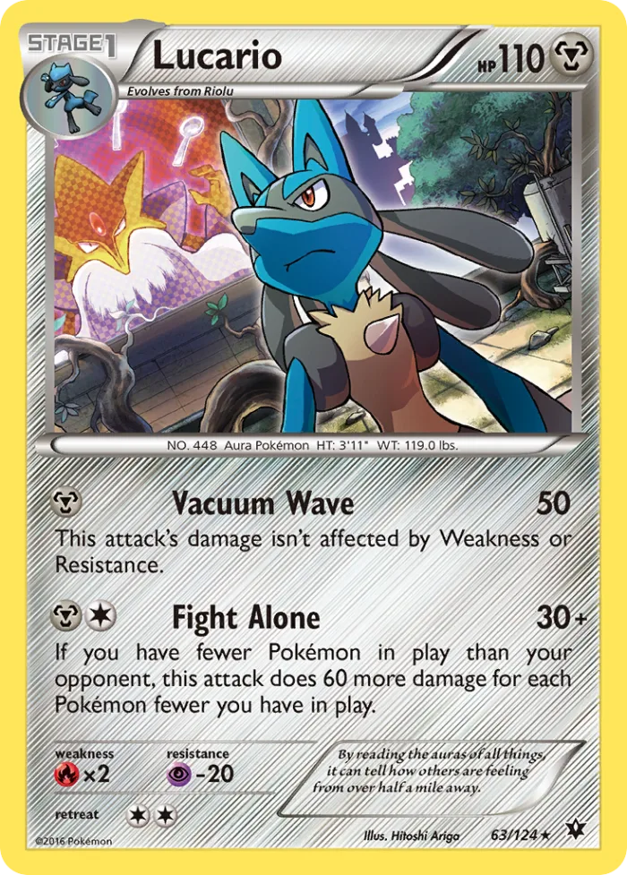 Lucario #63 Fates Collide Pokemon card